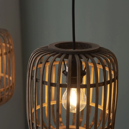 Lampa wisząca 3-punktowa drewniana czarna 101775 z serii MATHIAS - Endon Lighting