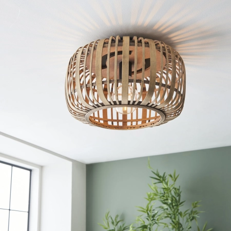 Plafon bambusowy czarny 40cm 1-punktowy 101776 z serii MATHIAS - Endon Lighting