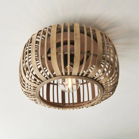 Plafon bambusowy czarny 40cm 1-punktowy 101776 z serii MATHIAS - Endon Lighting