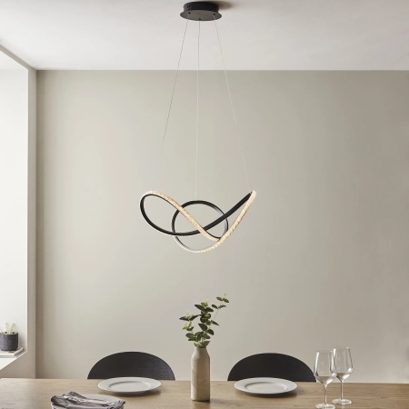 Lampa wisząca LED czarna aluminiowa 68cm 102256 z serii Francisca - Endon Lighting