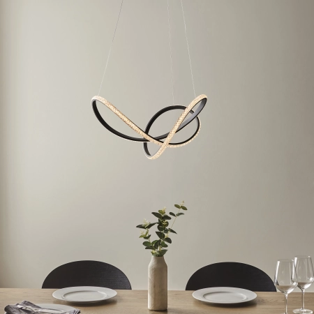 Lampa wisząca LED czarna aluminiowa 68cm 102256 z serii Francisca - Endon Lighting