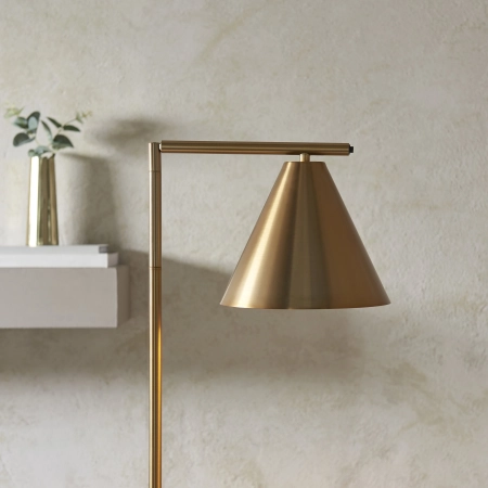 Lampa podłogowa metalowa mosiężna 1-punktowa 102369 z serii Cape - Endon Lighting