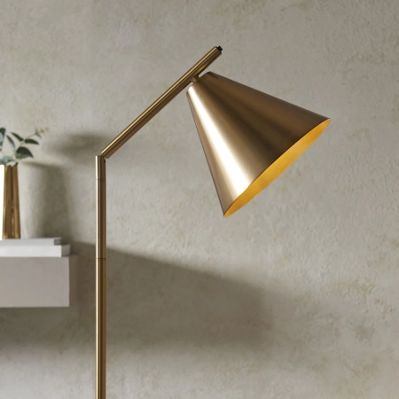 Lampa podłogowa metalowa mosiężna 1-punktowa 102369 z serii Cape - Endon Lighting