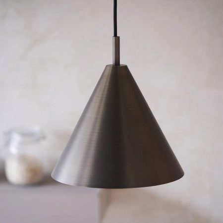 Lampa wisząca metalowa stożkowa brązowa 102892 z serii Cape - Endon Lighting