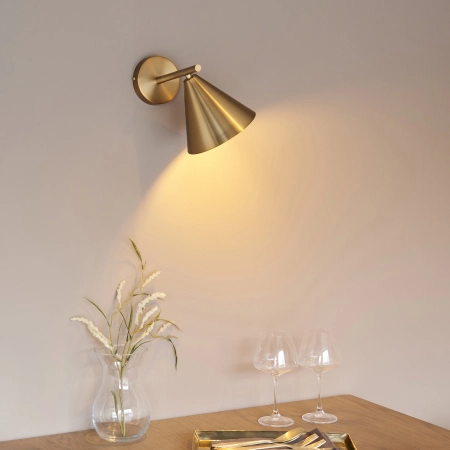 Kinkiet metalowy mosiężny stożkowy 102893 z serii Cape - Endon Lighting