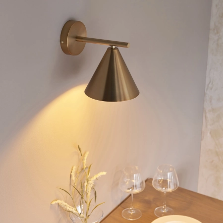 Kinkiet metalowy mosiężny stożkowy 102893 z serii Cape - Endon Lighting