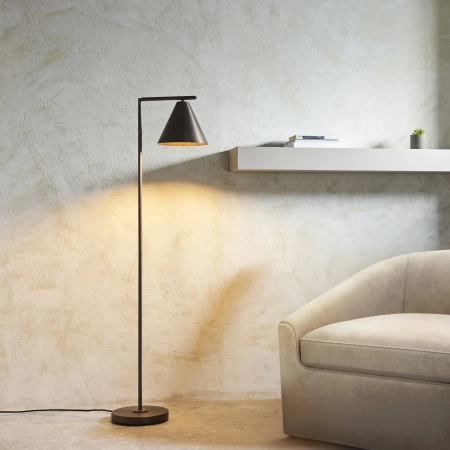 Lampa podłogowa metalowa brązowa regulowana 102895 z serii Cape - Endon Lighting