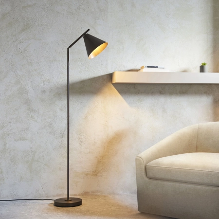 Lampa podłogowa metalowa brązowa regulowana 102895 z serii Cape - Endon Lighting