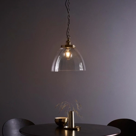 Lampa wisząca szklana mosiężna 1-punktowa 102926 z serii Hansen Grand - Endon Lighting