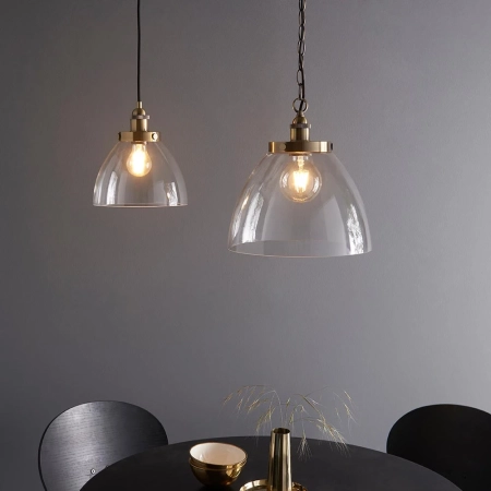 Lampa wisząca szklana mosiężna 1-punktowa 102926 z serii Hansen Grand - Endon Lighting