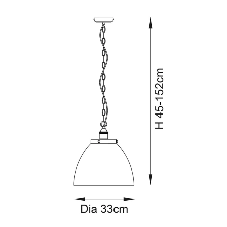 Lampa wisząca szklana mosiężna 1-punktowa 102926 z serii Hansen Grand - Endon Lighting