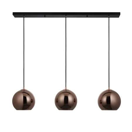 Lampa wisząca 3-punktowa miedziana szklana 102929 z serii Boli - Endon Lighting