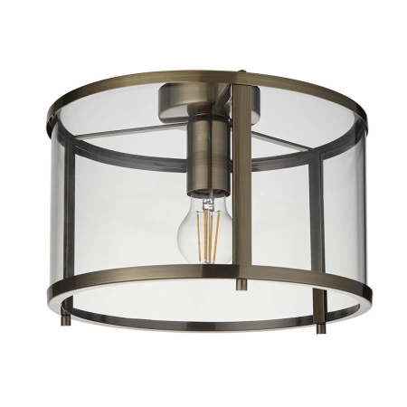Plafon szklany mosiężny okrągły 64cm 103112 z serii HOPTON - Endon Lighting