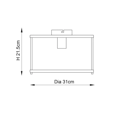 Plafon szklany mosiężny okrągły 64cm 103112 z serii HOPTON - Endon Lighting