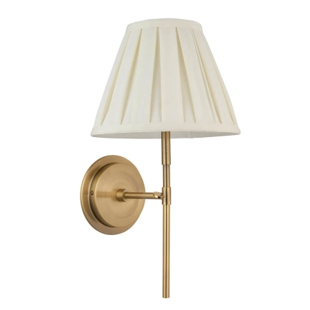 Kinkiet mosiężny z kremowym abażurem 103346 z serii RENNES - Endon Lighting