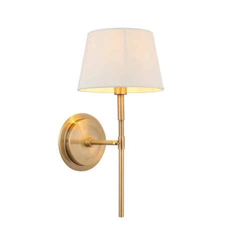 Kinkiet mosiężny z abażurem w kolorze kości słoniowej 103355 z serii RENNES - Endon Lighting