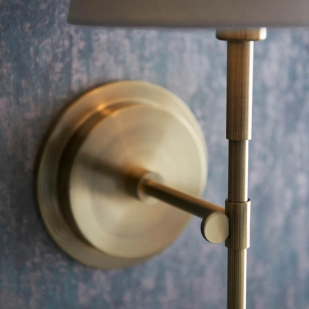 Kinkiet mosiężny z abażurem w kolorze kości słoniowej 103355 z serii RENNES - Endon Lighting