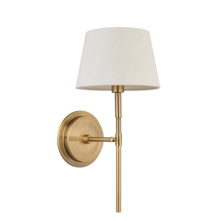 Kinkiet mosiężny z abażurem w kolorze kości słoniowej 103355 z serii RENNES - Endon Lighting