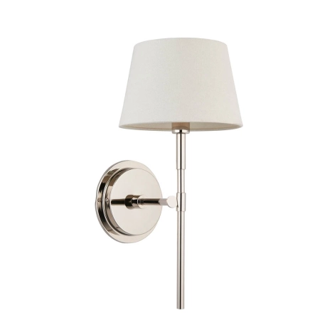 Kinkiet niklowany z abażurem w kolorze kości słoniowej 103358 z serii RENNES - Endon Lighting