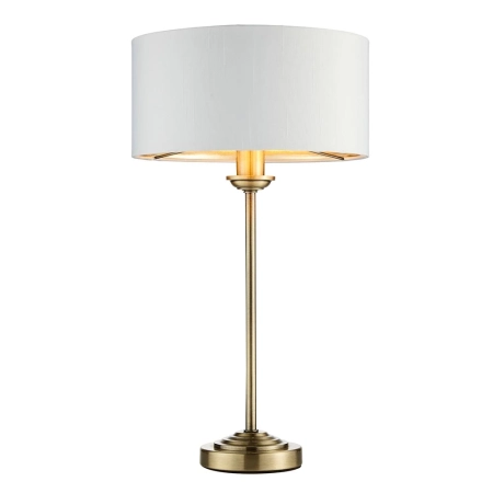 Lampa stołowa mosiężna z białym abażurem 104054 z serii Highclere - Endon Lighting