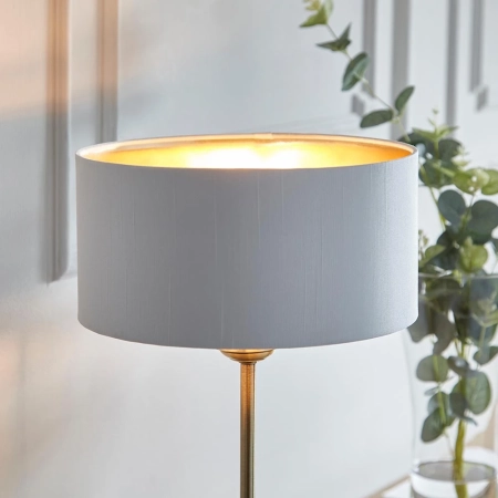 Lampa stołowa mosiężna z białym abażurem 104054 z serii Highclere - Endon Lighting