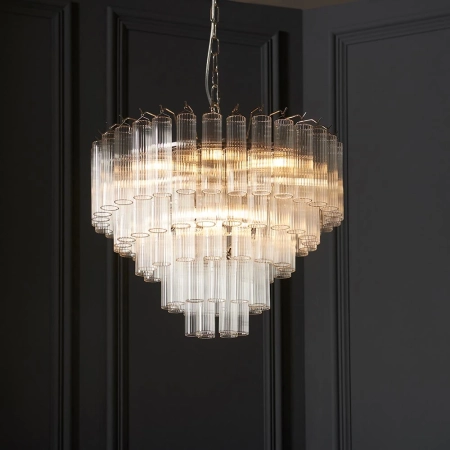 Lampa wisząca szklana kaskadowa 12-punktowa 104090 z serii Toulouse - Endon Lighting
