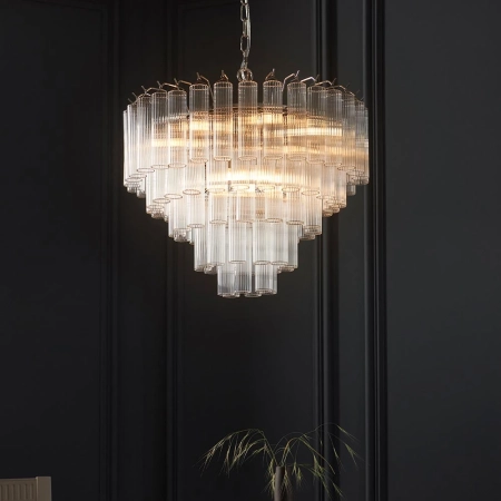 Lampa wisząca szklana kaskadowa 12-punktowa 104090 z serii Toulouse - Endon Lighting
