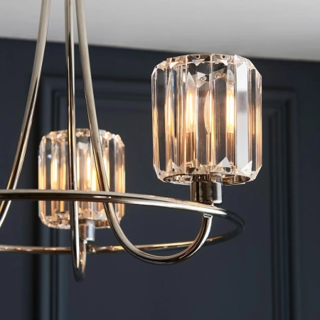 Lampa sufitowa niklowana szklana 3-punktowa 104107 z serii Berenice - Endon Lighting