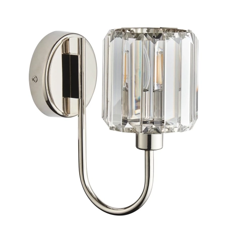 Kinkiet niklowany szklany 1-punktowy 104109 z serii Berenice - Endon Lighting