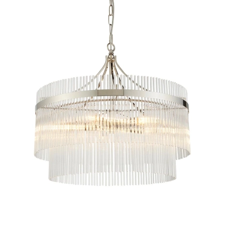 Lampa wisząca niklowa szklana 5-punktowa 104112 z serii Marietta - Endon Lighting
