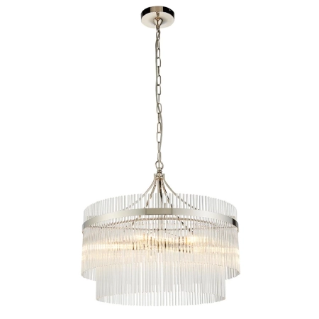 Lampa wisząca niklowa szklana 5-punktowa 104112 z serii Marietta - Endon Lighting