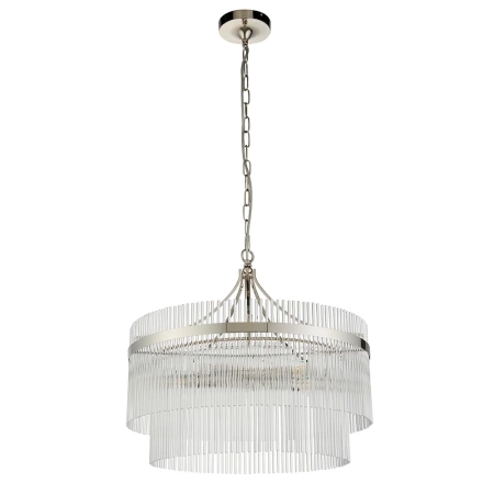 Lampa wisząca niklowa szklana 5-punktowa 104112 z serii Marietta - Endon Lighting