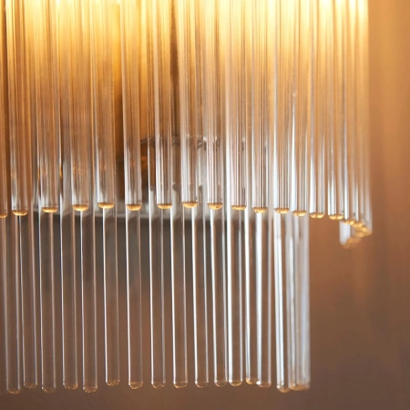 Kinkiet szklany niklowany z prętami 104114 z serii Marietta - Endon Lighting