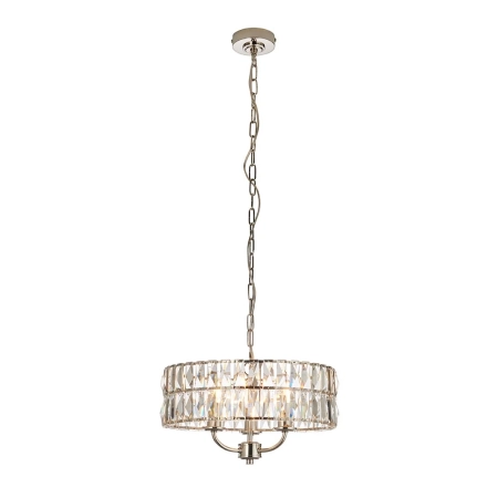 Lampa wisząca niklowana kryształowa 3-punktowa 104466 z serii Clifton - Endon Lighting