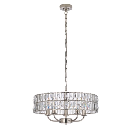Lampa wisząca niklowa kryształowa 5-punktowa 104467 z serii Clifton - Endon Lighting