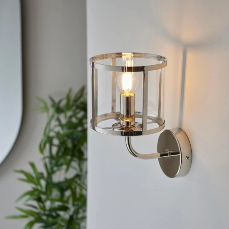 Kinkiet niklowany szklany 1-punktowy 106003 z serii HOPTON - Endon Lighting