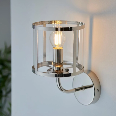 Kinkiet niklowany szklany 1-punktowy 106003 z serii HOPTON - Endon Lighting