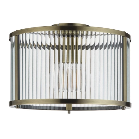 Plafon szklany mosiężny okrągły 26cm 106265 z serii RIDGETON - Endon Lighting