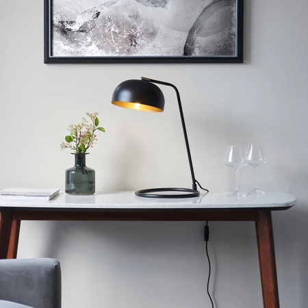 Lampa stołowa metalowa czarna 47cm 106336 z serii Brair New - Endon Lighting