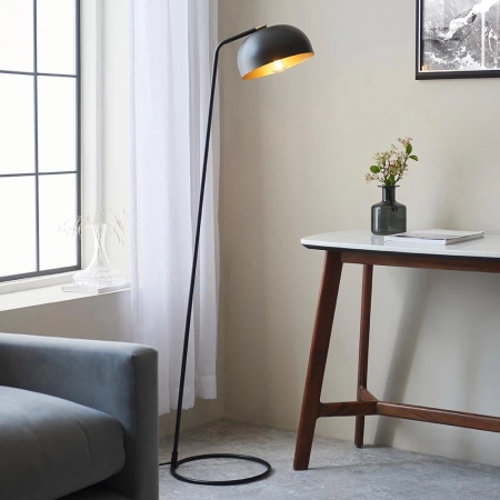 Lampa podłogowa metalowa czarna ze złotym wnętrzem 106337 z serii BRAIR NEW - Endon Lighting