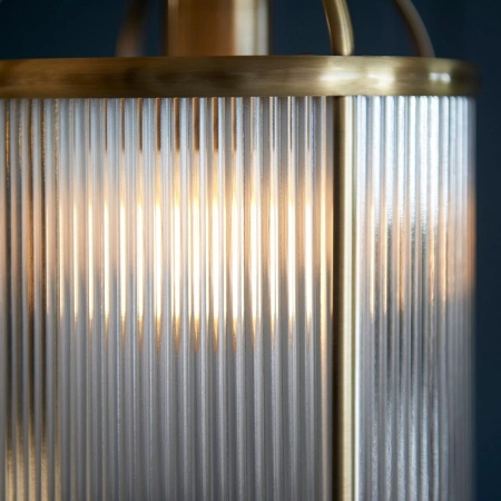 Lampa wisząca mosiężna z prążkowanym szkłem 106710 z serii LAMBETH - Endon Lighting