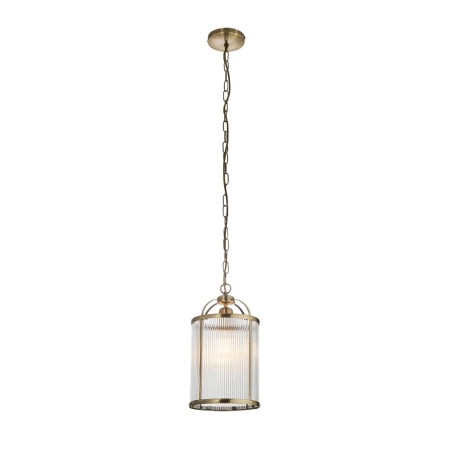 Lampa wisząca mosiężna z prążkowanym szkłem 106710 z serii LAMBETH - Endon Lighting