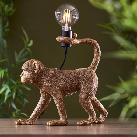 Lampa stołowa złota w kształcie małpy 106792 z serii Capuchin - Endon Lighting