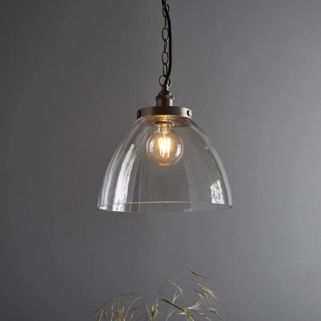 Lampa wisząca szklana srebrna 1-punktowa 106896 z serii Hansen Grand - Endon Lighting