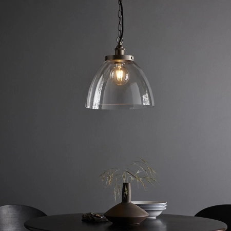 Lampa wisząca szklana srebrna 1-punktowa 106896 z serii Hansen Grand - Endon Lighting