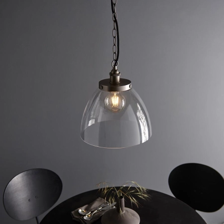 Lampa wisząca szklana srebrna 1-punktowa 106896 z serii Hansen Grand - Endon Lighting