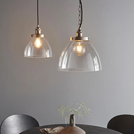 Lampa wisząca szklana srebrna 1-punktowa 106896 z serii Hansen Grand - Endon Lighting