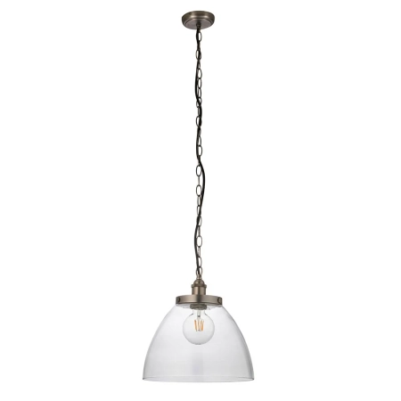 Lampa wisząca szklana srebrna 1-punktowa 106896 z serii Hansen Grand - Endon Lighting