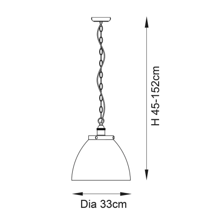 Lampa wisząca szklana srebrna 1-punktowa 106896 z serii Hansen Grand - Endon Lighting