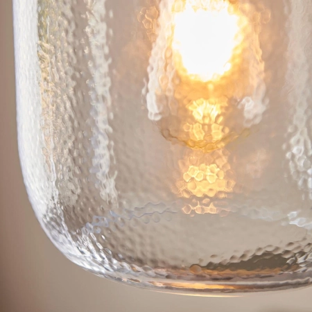 Lampa wisząca szklana przezroczysta z mosiądzem 106923 z serii Lyra - Endon Lighting